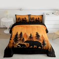 thumbnail image 2 of Feelyou Rustic Bear Family Bedding Comforter Set for Teen, Jungle Wildlife Animal Twin Comforter Sets, Countryside Reversible Bedding Set, Ultra Soft Bedroom Decor, 2-Piece, 2 of 8