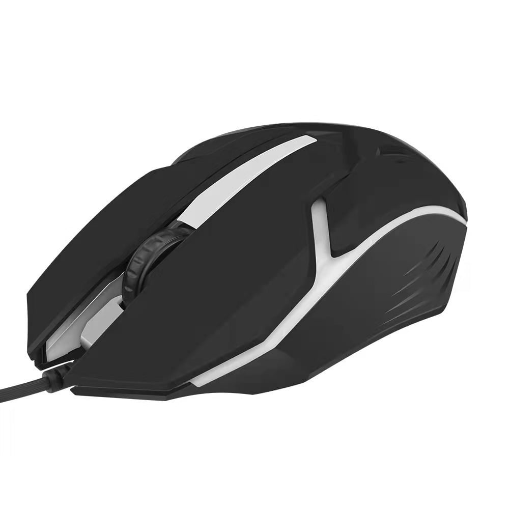 Computer mouse, wired USB interface, light-sensitive ergonomics, suitable for office notebook gaming mouse, black
