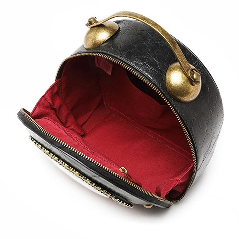 Jiibva Work Clock Handbag Antique Clock Design Messenger Bag Evening Party Crossbody Pu Leather Vintage Steam Messenger Bag