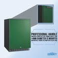 thumbnail image 3 of Summit 24" Built-In Refrigerator, 4.8 cu.ft., ADA Compliant, Undercounter, Green, Stainless Steel - AL54, Green, RHD, 3 of 5