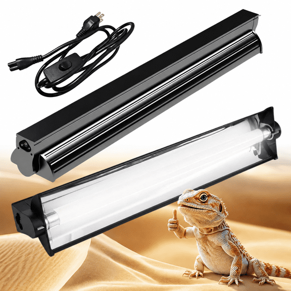 Naeqieo 10.0 UVB Light for Reptiles, 8W T5 UVB Reptile Light Fixture Combo Kit for Bearded Dragon, Gecko, Tortoise, Lizard