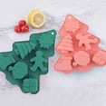thumbnail image 3 of Juego de moldes para hornear navideños de silicona de 2 piezas, molde para pastel de muñeco de nieve con copos de nieve y árbol de Navidad, sal de baño explosiva, juego de moldes para jabón, 3 of 5