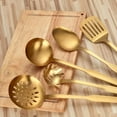 thumbnail image 4 of Stainless Steel Kitchen Utensils 5-Piece Cooking Trowel Set, Gold, 4 of 7