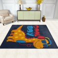 thumbnail image 3 of Coolnut Lightweight Carpet Mats, 5'3" x 4' Area Soft Rugs, Floor Mat Rug Home Decoration for Kids Room Living Room, 63"x 48" Cool Dinosaur Boy, 3 of 6