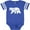 Football Blue and White, variant on Inktastic West Virginia White Bear Silhouette Boys or Girls Baby Bodysuit