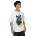 thumbnail image 3 of 100% Cotton Watercolor Black Panther Head Graphic Short Sleeve T-Shirt – Comfortable and Breathable for Ultimate Style, 3 of 6