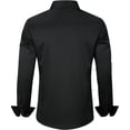 thumbnail image 4 of J.VER Camisas de vestir para hombre, camisa formal de manga larga, elástica, sin arrugas, informal, con botones, 4 of 4