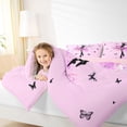 thumbnail image 3 of Castle Fairy Floral Ballet Girl Twin Bedding 7-Piece,Watercolor Butterfly Pattern Bedding Comforter Set,Pink White,Grey Reversible, 3 of 7