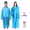 2pcs-adults Poncho-blue and 2 pcs of shoe covers, variant on 2 Pcs Rain Ponchos for Adults Reusable, Raincoats Emergency for Women Men with Hood and Drawstring with 2 pairs of waterproof shoe covers