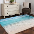 thumbnail image 3 of Summer Ocean Area Rugs 4x6 ft Modern Blue Beach Waves Blue Sky Washable Rug Non Slip Indoor Carpet Absorbent Floor Mat for Living Room Bedroom Dining Room, 3 of 9