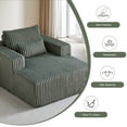 thumbnail image 6 of BUIORD Accent Chair for Living Room, 62.5" Oversized Corduroy Armchair Single Sofa, No Assembly Required, Green, 6 of 8