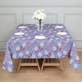 thumbnail image 3 of Blue Butterfly Flower Pattern Square Tablecloth,Waterproof Square Table Cover,Wipeable Spillproof Washable Table Cover for Home Kitchen Party Decor 42"X42"(107x107cm), 3 of 6