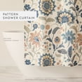 thumbnail image 2 of Timeless Floral Patterned Shower Curtain by Comfort Canopy, 72" x 72", Navy, 2 of 6