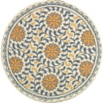 thumbnail image 2 of Safavieh Chelsea Alondra Bordered Wool Area Rug, Ivory/Blue, 3' x 3' Round, 2 of 12
