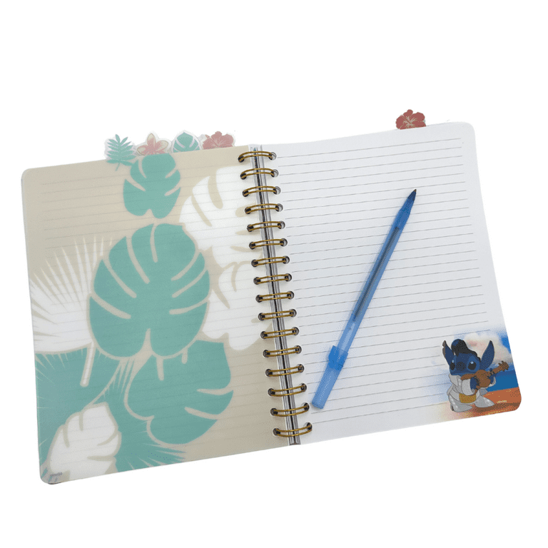 Disney 100 Anniversary Tab Journal Notebook, Spiral Bound, 144 Lined Pages,  8 x 7 inches, Blue