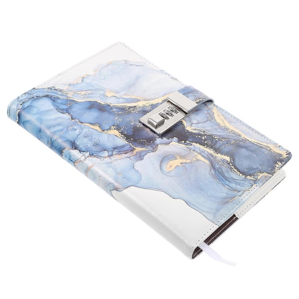 Password Protected Locking Diary Notebook for Adults in Dark Blue with Paper and PU Material Great for Home Use 5 x 8.5 Inches