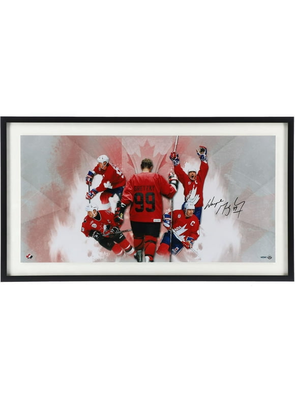 Wayne Gretzky Canada Olympic Team Framed Autographed 36" x 18" Homeland Photograph - Upper Deck - Fanatics Authentic Certified