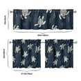 thumbnail image 6 of Kitchen Curtains 24 Inch Short - 3 Panel Set, Hawaiian Sea Turtle Ocean Design, Tropical Underwater Marine Life Print, Rod Pocket Window Curtain, Easy Wash, 6 of 6