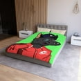 thumbnail image 1 of Cyborg Wolf Pack Hat Red Sport Jacket Blue Eye Crushed Microfiber Duvet Cover, 1 of 7