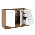thumbnail image 4 of Mueble de Cocina Para Tarja Madesa Agata 2 Puertas y 3 Cajones Marrón/Blanco, 4 of 5