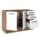 thumbnail image 4 of Mueble de Cocina Para Tarja Madesa Agata 2 Puertas y 3 Cajones Marrón/Blanco, 4 of 5