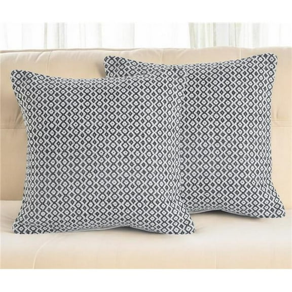HomeRoots 554599 Gray Chevron Cotton Throw Pillow - Set of 2