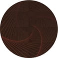 thumbnail image 1 of Ahgly Company Indoor Round Patterned Blood Red Brown Area Rugs, 4' Round, 1 of 1