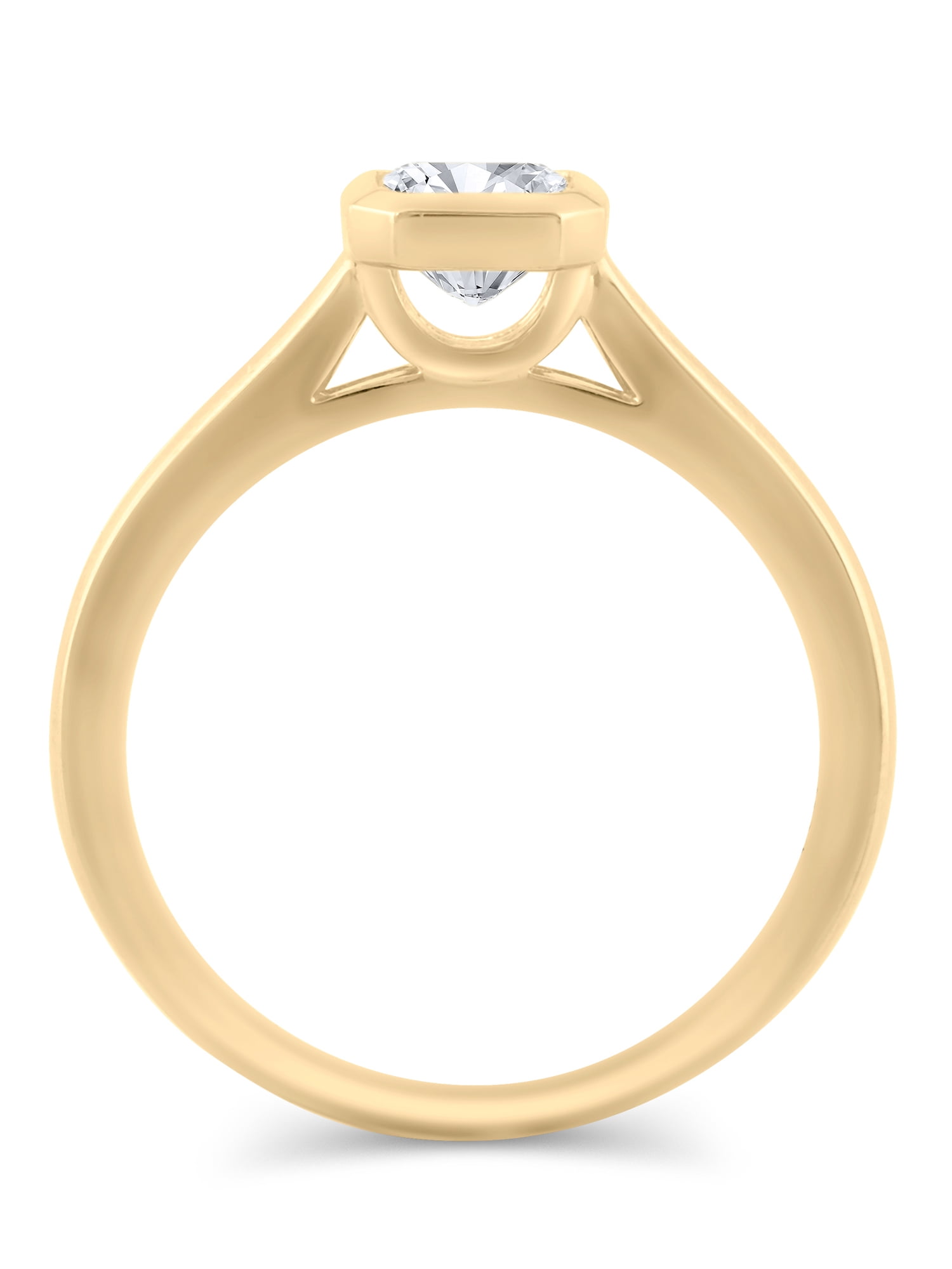 Brilliance Fine Jewelry 1 CTTW Lab Grown Diamond 14K Gold Plated Women Solitaire Ring