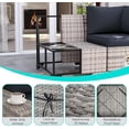 thumbnail image 2 of Muphyers 13 Pcs Wicker Patio Furniture Set, Outdoor Sectional Sofa with 55000BTU Fire Pit Table, 360° Swivel Rocking Chairs, 4" Cushions All-Weather Conversation Set for Backyard Porch,Dark Gray, 2 of 12