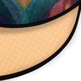 thumbnail image 3 of 36.2 Inch Round Floor Mat Colorful Owl Face Carpet Decor Rug for Living Room Bedroom, 3 of 6