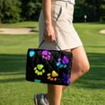 thumbnail image 3 of KUIFORTI Dog Paw Print Colorful Golf Cart Seat Cover Provides All-Weather Protection Travel Sports Cart Seat Cushion Covers Compatible with EZGO and More 2 Person Seats Golf Carts, 3 of 7