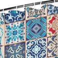 thumbnail image 3 of Multicolor Ethnic Geometric Patchwork Pattern Shower Curtain 36"x72" ,Bathroom Decorative Shower Curtains Set with 12 Hooks,Modern Waterproof Washable Shower Curtain, 3 of 6