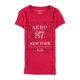 thumbnail image 2 of Aeropostale - Playera adornada con logo tropical para mujer, rojo, extra pequeña Aeropostale Camiseta adornada, 2 of 2