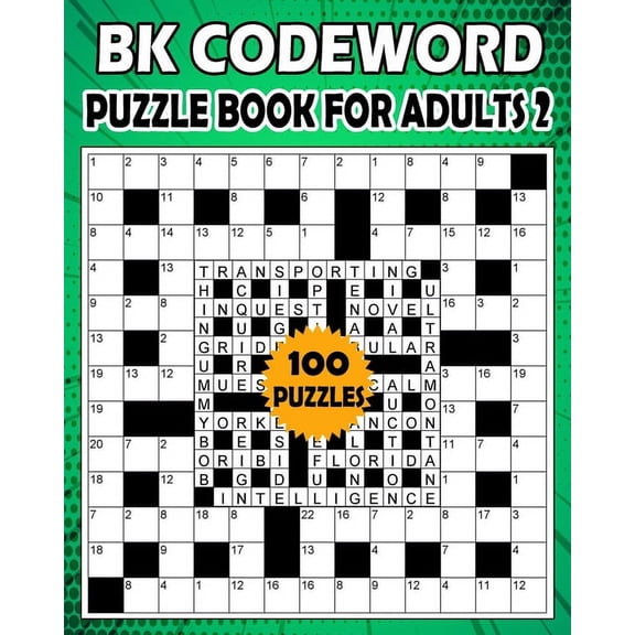 BK Codeword puzzle book for adults 2: Large print codebreaker puzzle book for adults & seniors - 100 Puzzle from (BK Bouchama), (Paperback)