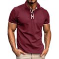 thumbnail image 2 of pstuiky Camisas de manga corta para hombre, Camisa informal de manga corta con botones y cuello vuelto para hombre ropa de hombre s, 2 of 8