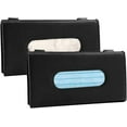 thumbnail image 1 of 2pcs Car Tissue Holder Car Tissue Box Leather Car Visor Mask Holder Tissue Paper Storage Case, 1 of 5