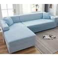 thumbnail image 1 of LAICAIW Super Stretch Sectional Couch Covers, L-Shaped Sofa Covers Softness Furniture Slipcovers Non Slip Pets Dogs Furniture Protector (Color : H, Size : 1 Seater(35in-55in)), 1 of 6