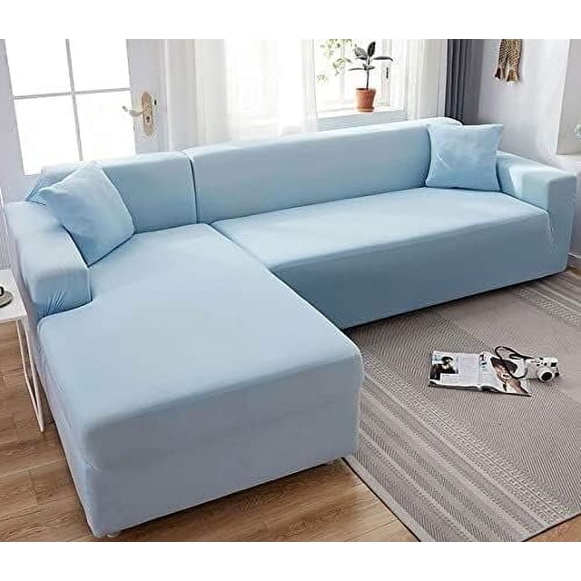 LAICAIW Super Stretch Sectional Couch Covers, L-Shaped Sofa Covers Softness Furniture Slipcovers Non Slip Pets Dogs Furniture Protector (Color : H, Size : 1 Seater(35in-55in))