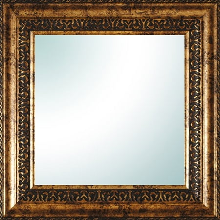 14" x 14" Gold Ornate Square Mirror