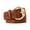 Brown, variant on Women's Brown Leather Buckle Belt with Hollow Pattern