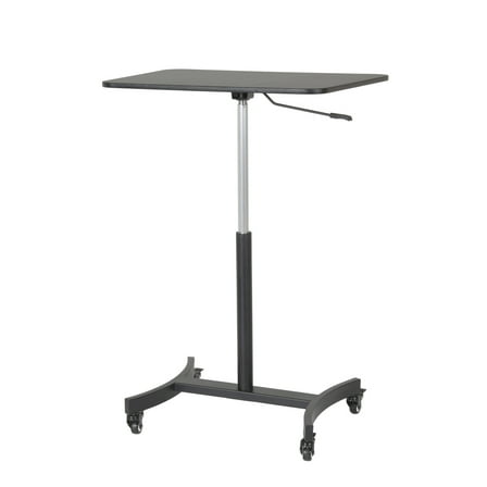 Victor High Rise Mobile Adjustable Sit-Stand Workstation 30 3/4 x 22 x 44 Black DC500