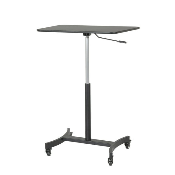 Victor High Rise Mobile Adjustable Sit-Stand Workstation 30 3/4 x 22 x 44 Black DC500