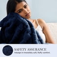 thumbnail image 6 of U by Bedsure Fleece Throw Blanket for Couch - Super Soft Cozy Blankets for Women,Girls, 50x60 inches Navy, 6 of 6