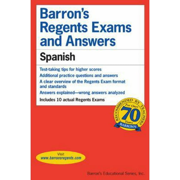 Pre-Owned Barron's Regents Exams and Answers: Spanish (Paperback) 0812031938 9780812031935