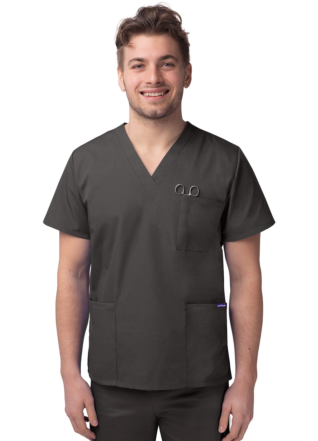 allheart Unisex V-Neck Solid Scrub Top 