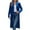Blue, variant on Womens Casual Long Sleeve Split Open Cardigan Knit Long Cardigan Sweaters with Pockets Fall Fashion 2024