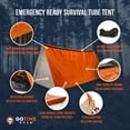 thumbnail image 2 of Go Time Gear | Life Tent Emergency Survival Shelter - 2 Person Tube Tent | Waterproof, Windproof, Thermal | Includes Survival Whistle, Paracord Rope & Portable, Lightweight Nylon Stuff Sack | Orange, 2 of 8