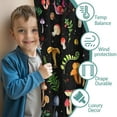 thumbnail image 3 of Blackout Kids Curtains,Colorful Mushroom Leaf Black Pattern Childrens Insulated Curtains Set Of 2,Bedroom Essentials,Toddler Room Decor 42"x54", 3 of 5