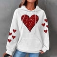 thumbnail image 2 of Enjoytime Women's Fashion Hoodies & Sweatshirts Casual Printed Waffles Long Sleeve Drawstring Pullover Tops Drawstrings Loose Sweatshirt with Pocket Hoodies for Women on Clearance, 2 of 4
