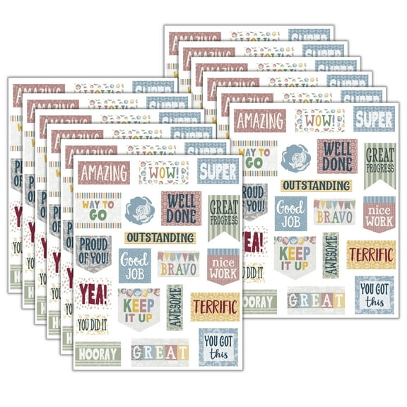 Teacher Created Resources Classroom Cottage Stickers, 120 Per Pack, 12 Packs